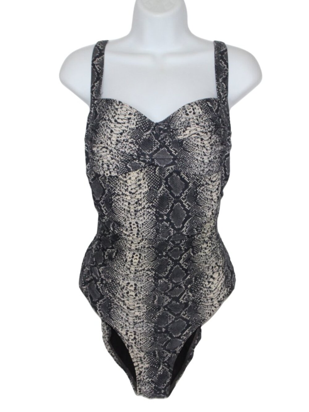 Bond-eye one piece ruched slimming snakeskin adjustable swimsuit size 8 - Picture 2 of 11